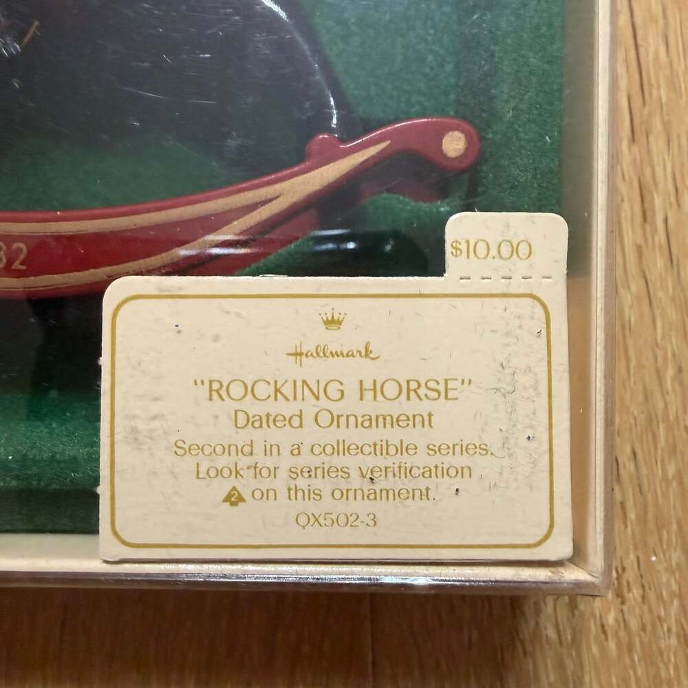 Hallmark Keepsake 1982 Rocking Horse 2nd Series Vintage Christmas Ornament - Picture 3 of 6